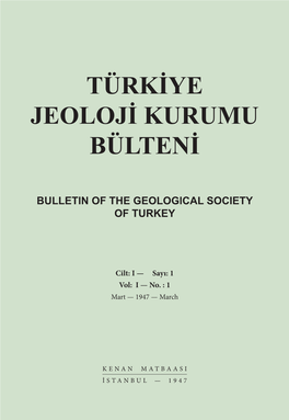 Türkiye Jeoloji Kurumu Bülteni