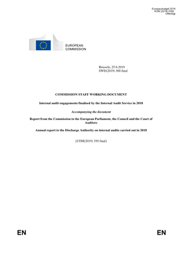 Brussels, 25.6.2019 SWD(2019) 300 Final COMMISSION STAFF