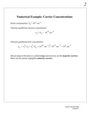 Carrier Concentrations
