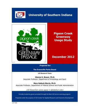 Pigeon Creek Greenway Usage Study