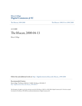 The Ithacan, 2000-04-13