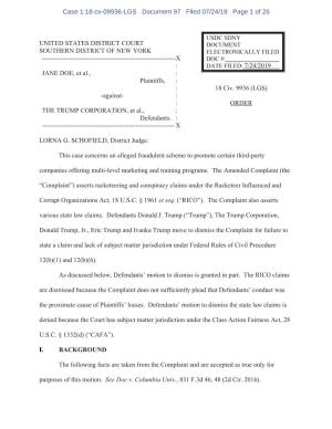 Case 1:18-Cv-09936-LGS Document 97 Filed 07/24/19 Page 1 of 26