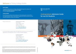 Undergraduate Admission Guide for Non-EU Students