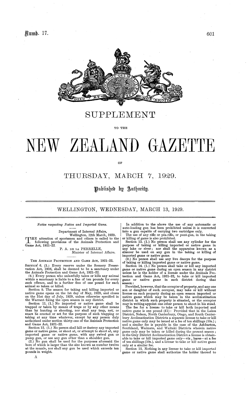 New Zealand Gazette