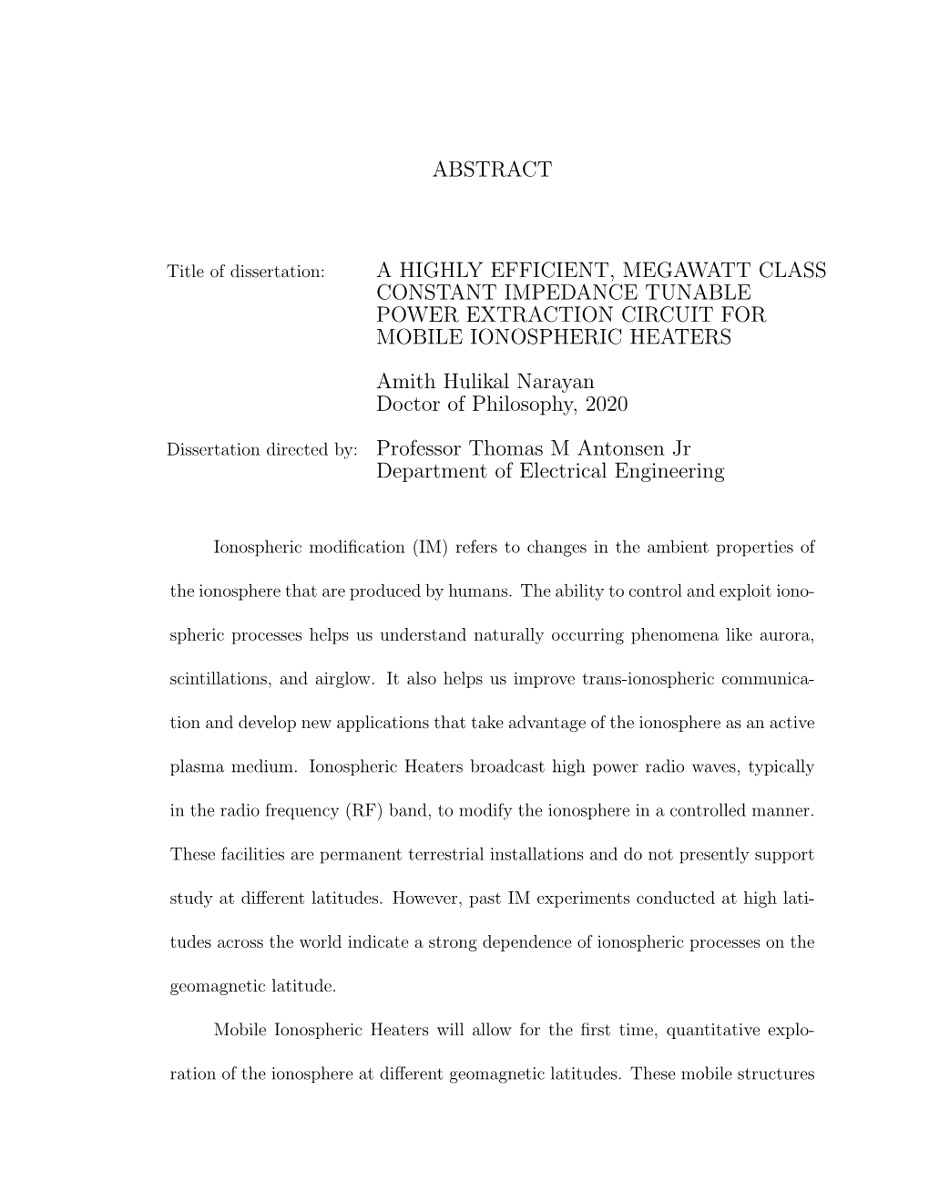 Abstract a Highly Efficient, Megawatt Class Constant