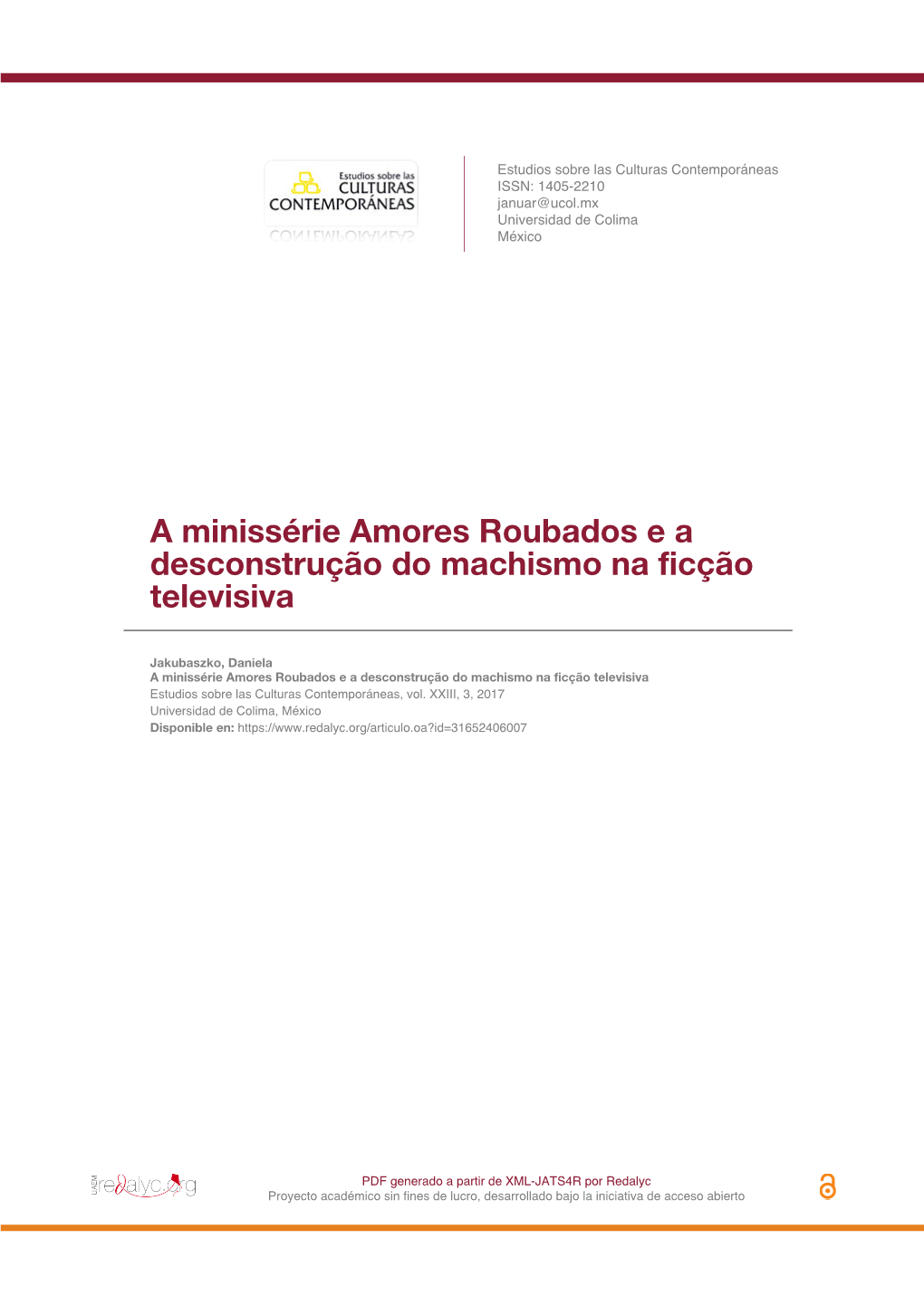 A Minissérie Amores Roubados E a Desconstrução Do Machismo Na Ficção Televisiva