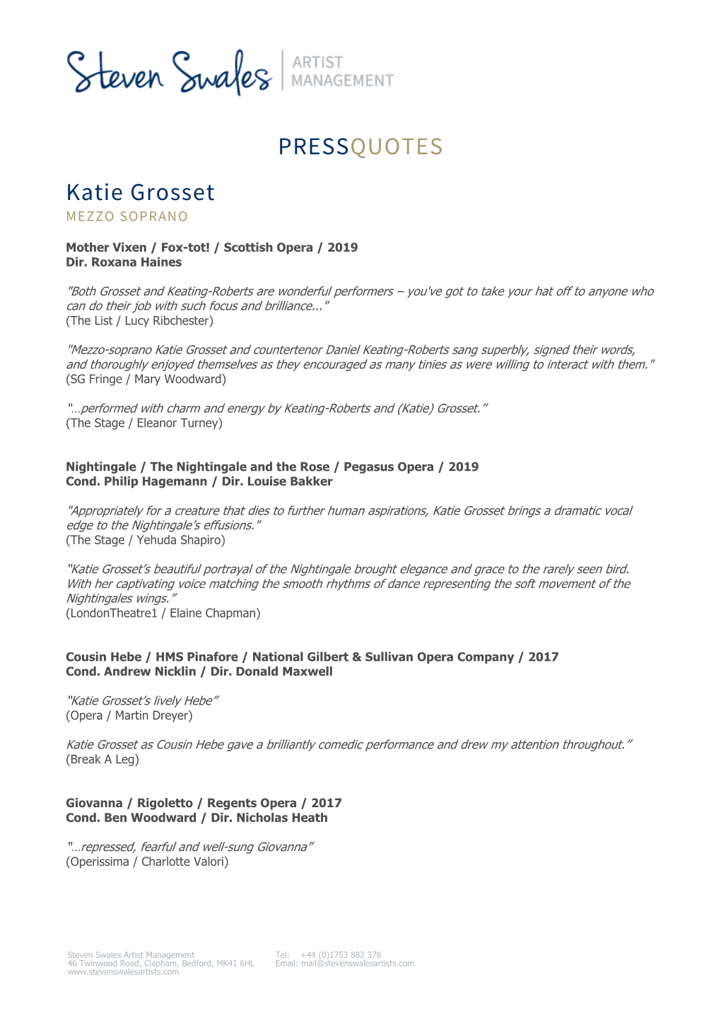 PRESSQUOTES Katie Grosset