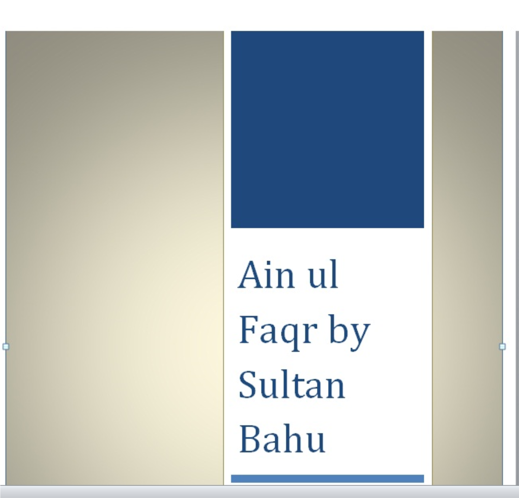 Ain Ul Faqr by Sultan Bahu.Pdf