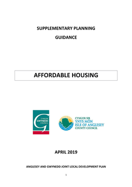 Supplementary Planning Guidance Affordable Housing (April 2019)