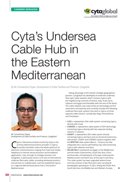 Cyta's Undersea Cable Hub in the Eastern Mediterranean