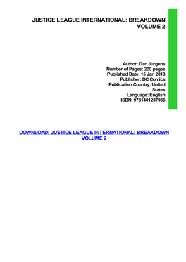 Justice League International: Breakdown Volume 2 Download Free