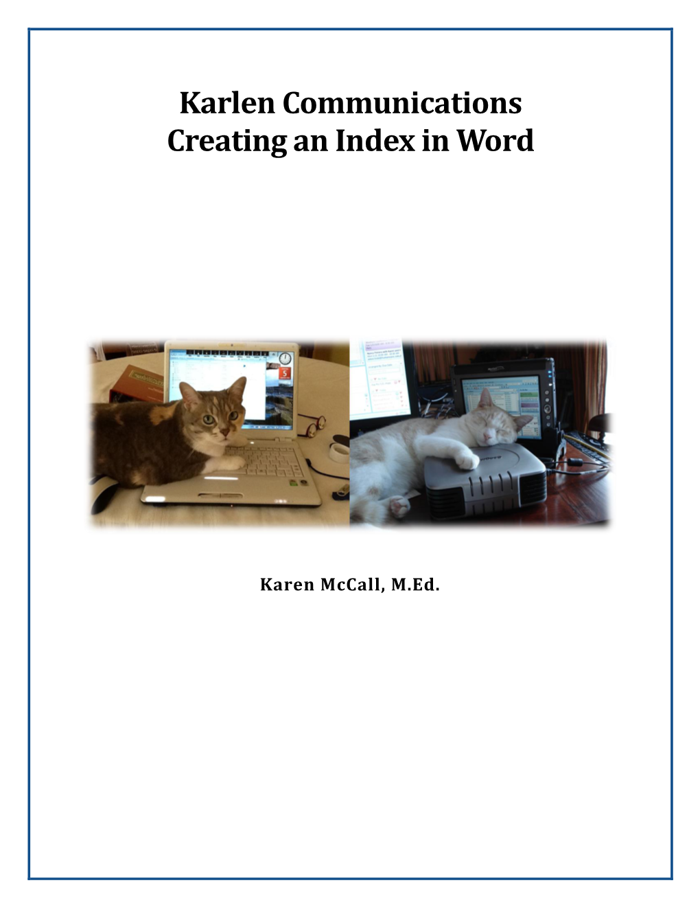 Creating an Index in Word