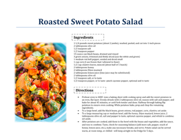 Roasted Sweet Potato Salad