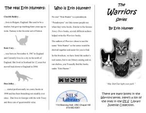 Warriors Cherith Baldry… No One! “Erin Hunter” Is a Pseudonym