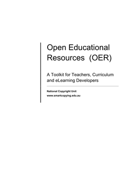 Open Educational Resources (OER) to Create Curriculum Resources