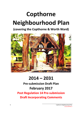Copthorne Neighbourhood Plan (Covering the Copthorne & Worth Ward)