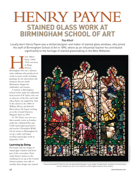 Stained Glass Work at Birmingham School Of