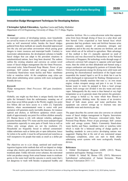 Innovative Sludge Management Techniques for Developing Nations