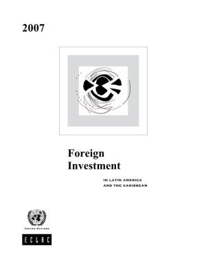 Foreign Investment in Latin America and the Caribbean 2007