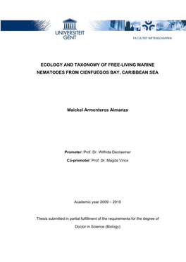 Ecology and Taxonomy of Free-Living Marine Nematodes from Cienfuegos Bay, Caribbean Sea