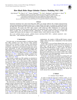 How Black Holes Shape Globular Clusters: Modeling NGC 3201