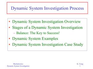 Modeling, Analysis & Control of Dynamic Systems