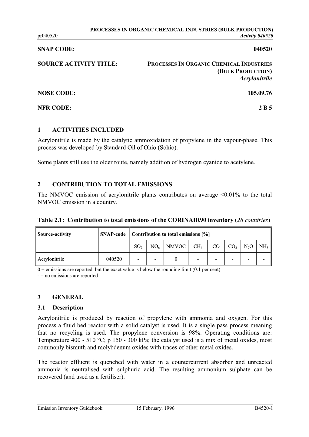 B4520-1 PROCESSES in ORGANIC CHEMICAL INDUSTRIES (BULK PRODUCTION ...