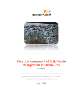 Situation Assessment of Solid Waste Management in Chitral City