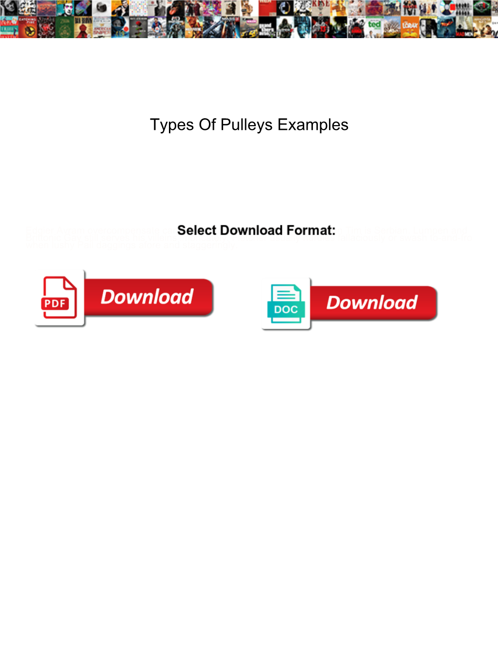 Types of Pulleys Examples