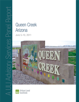 A Uli Advisory Services Panel Report June 5– Arizona Queen Creek 10, 2011