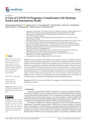A Case of COVID-19 Pregnancy Complicated with Hydrops Fetalis and Intrauterine Death