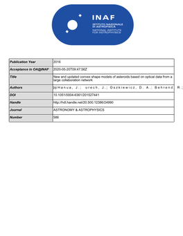 2016 Publication Year 2020-05-20T09:47:56Z Acceptance