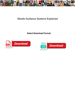 Missile Guidance Systems Explained