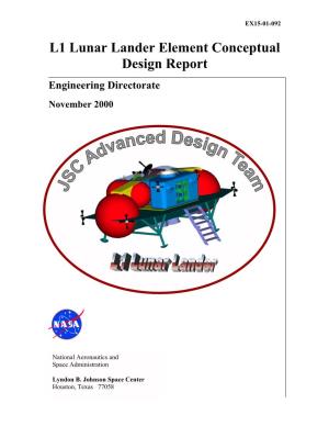 L1 Lunar Lander Element Conceptual Design Report
