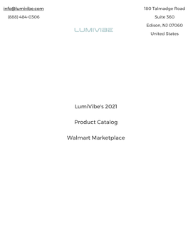Lumivibe's 2021 Product Catalog Walmart Marketplace