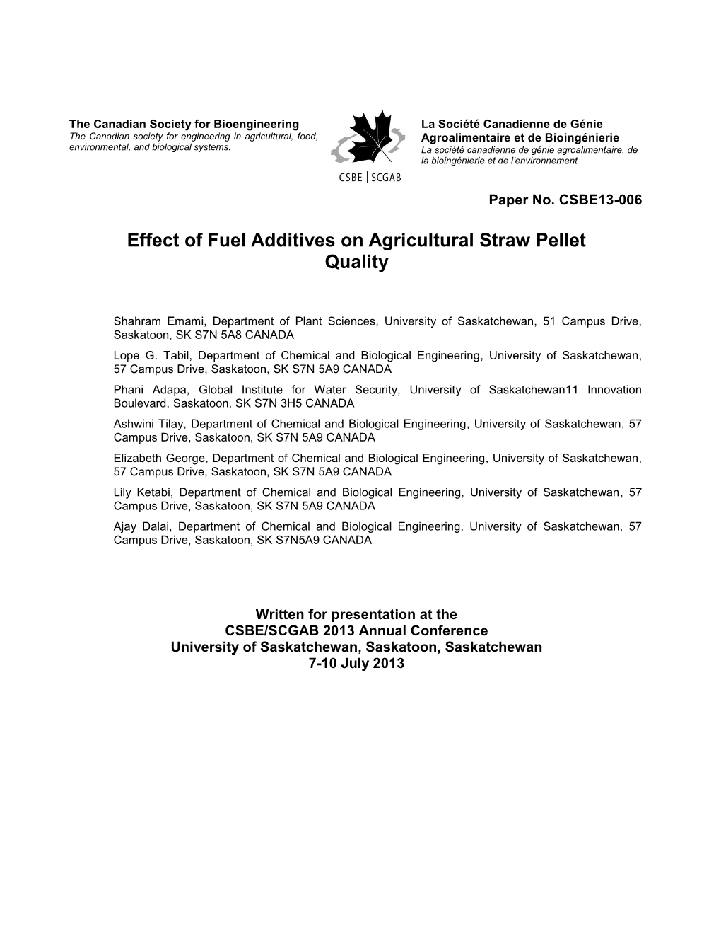 Effect of Fuel Additives on Agricultural Straw Pellet Quality
