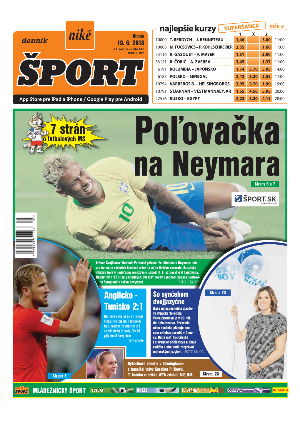 7 Strán O Futbalových MS Po¾ovaèka Na Neymara
