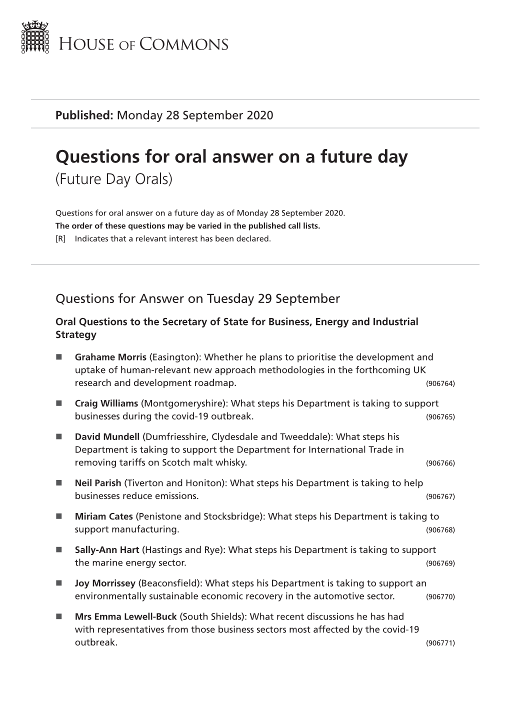 View Future Day Orals PDF File 0.11 MB