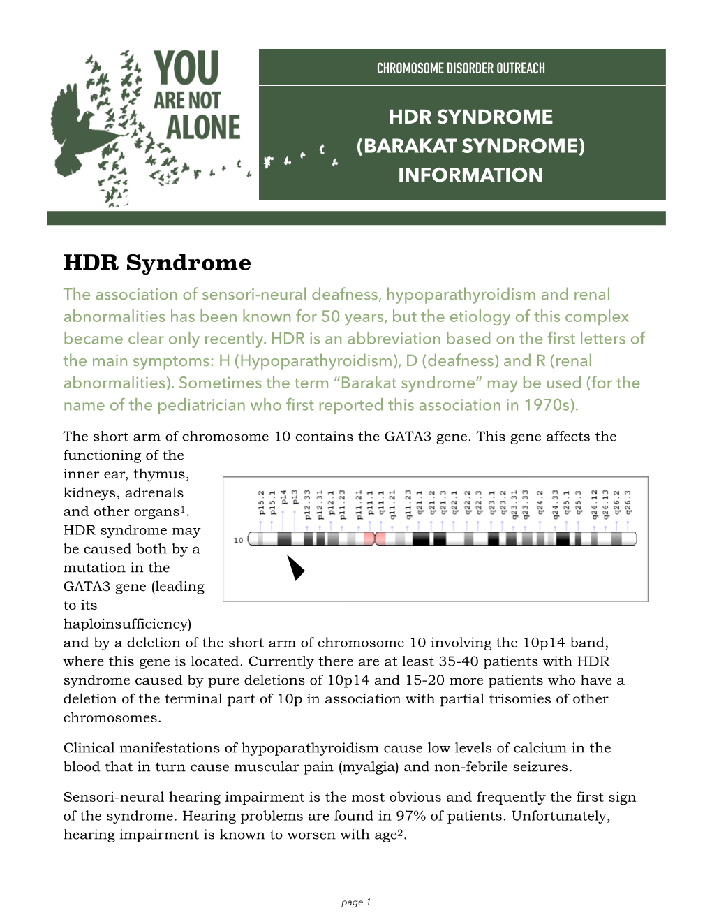 Hdr Syndrome (Barakat Syndrome) Information