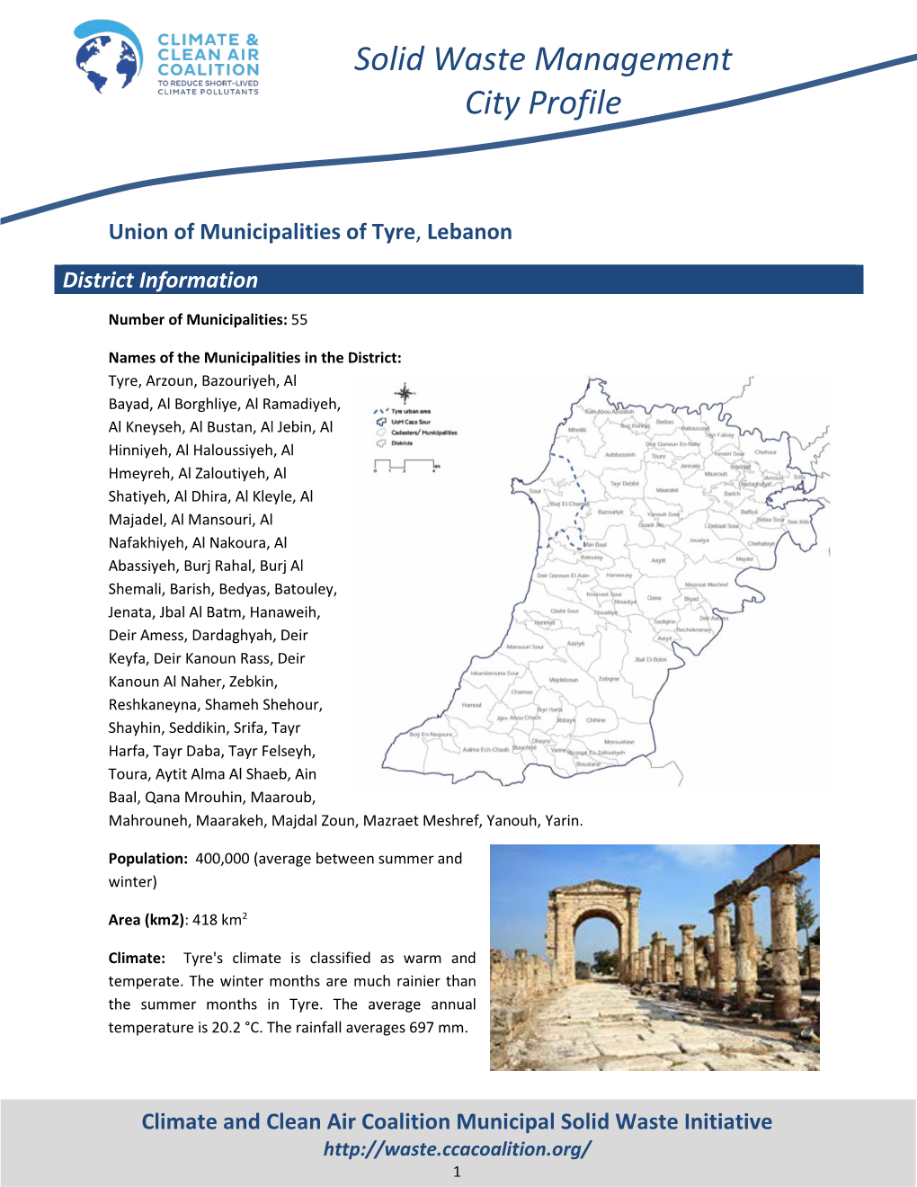 Solid Waste Management City Profile