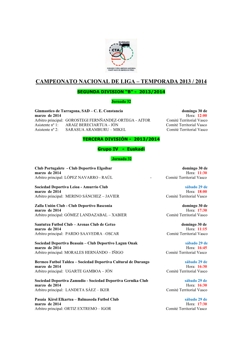 Campeonato Nacional De Liga – Temporada 2013 / 2014