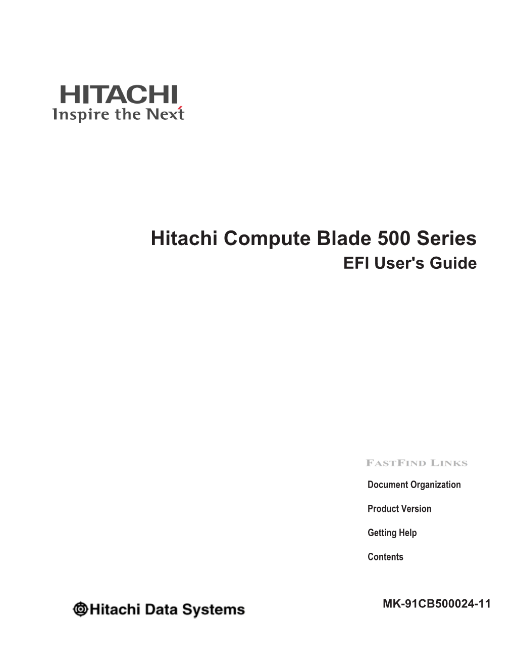 Hitachi Compute Blade 500 Series EFI User's Guide