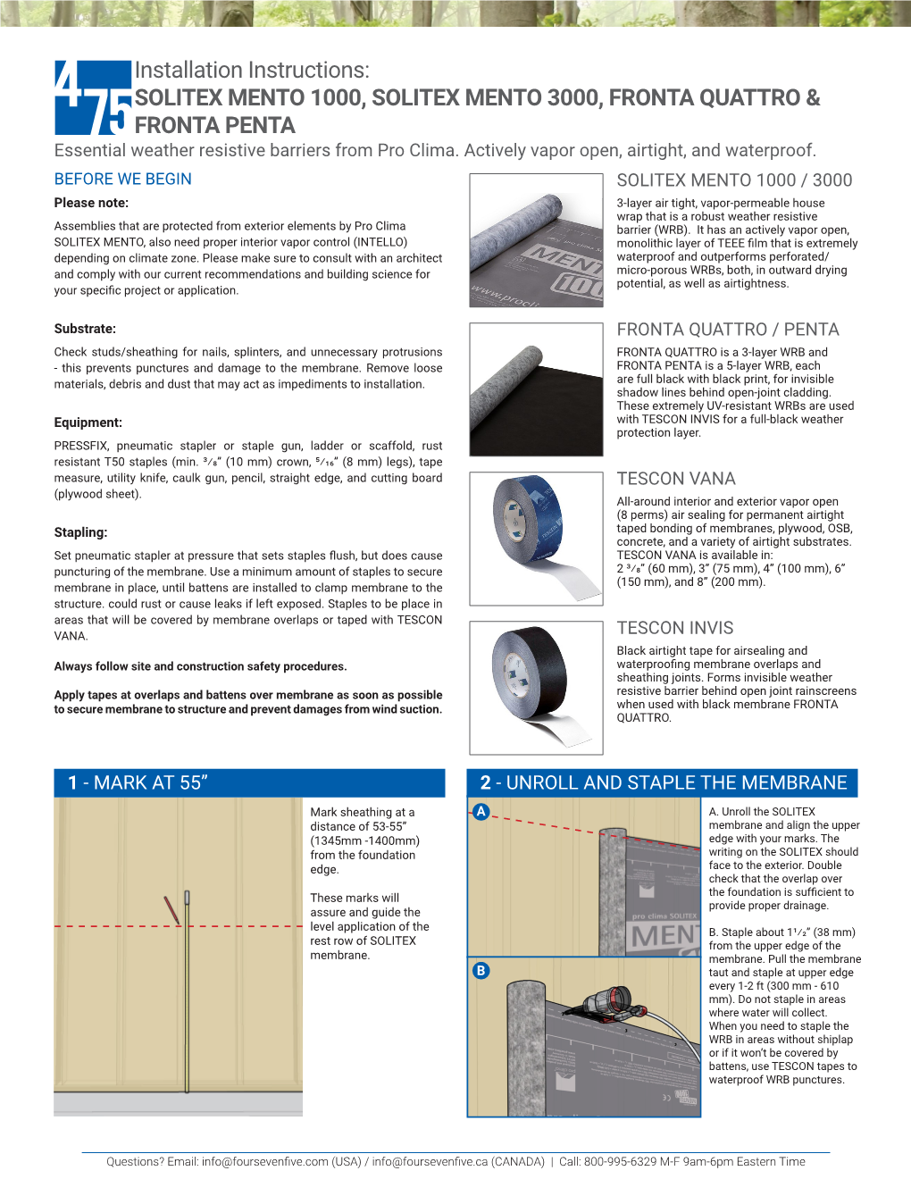 SOLITEX MENTO WRB Install Guide