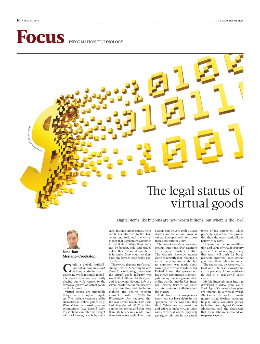 The Legal Status of Virtual Goods