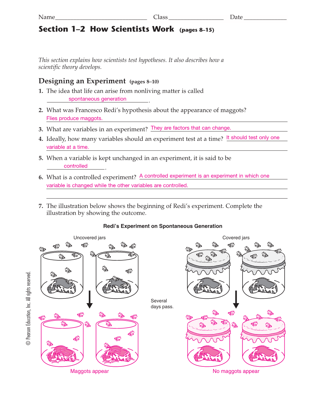 Section 1–2 How Scientists Work (Pages 8–15)