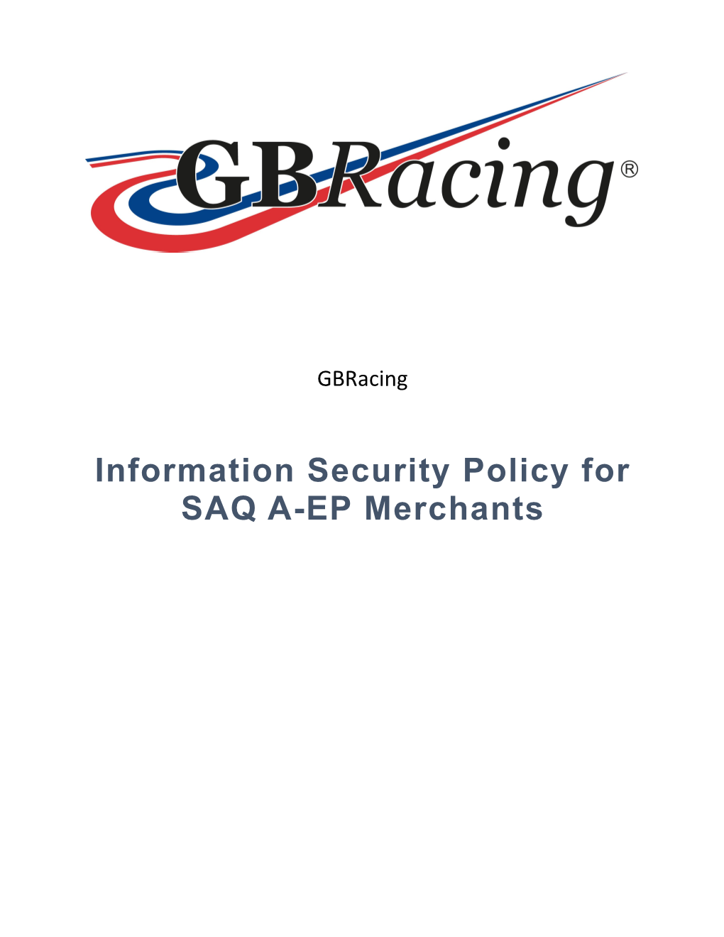 Information Security Policy for SAQ A-EP Merchants