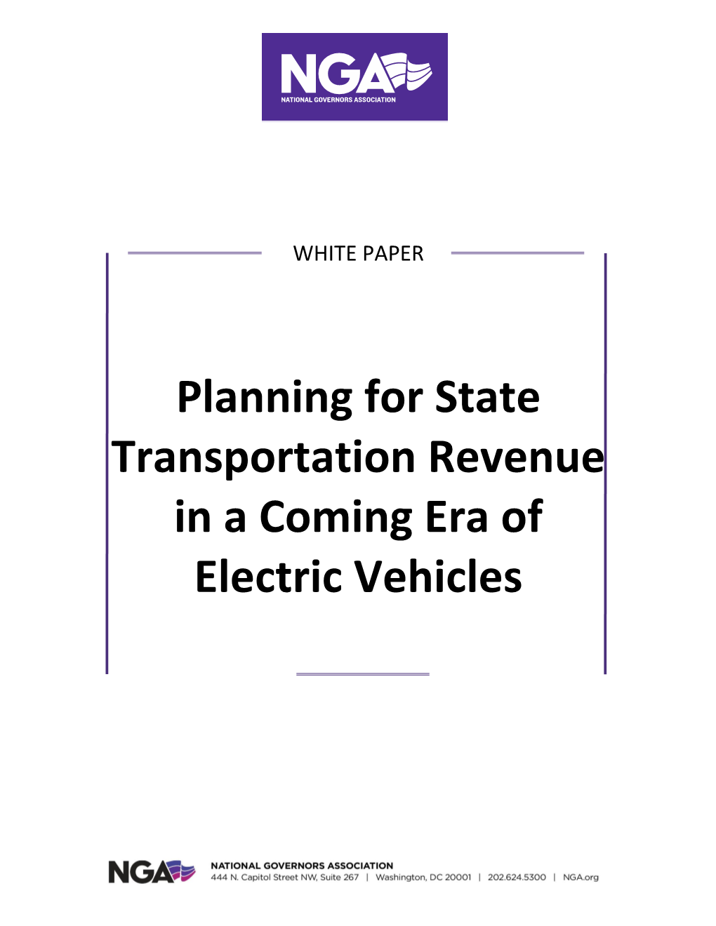 Planning for State Transportation Revenue in a Coming Era of Electric Vehicles