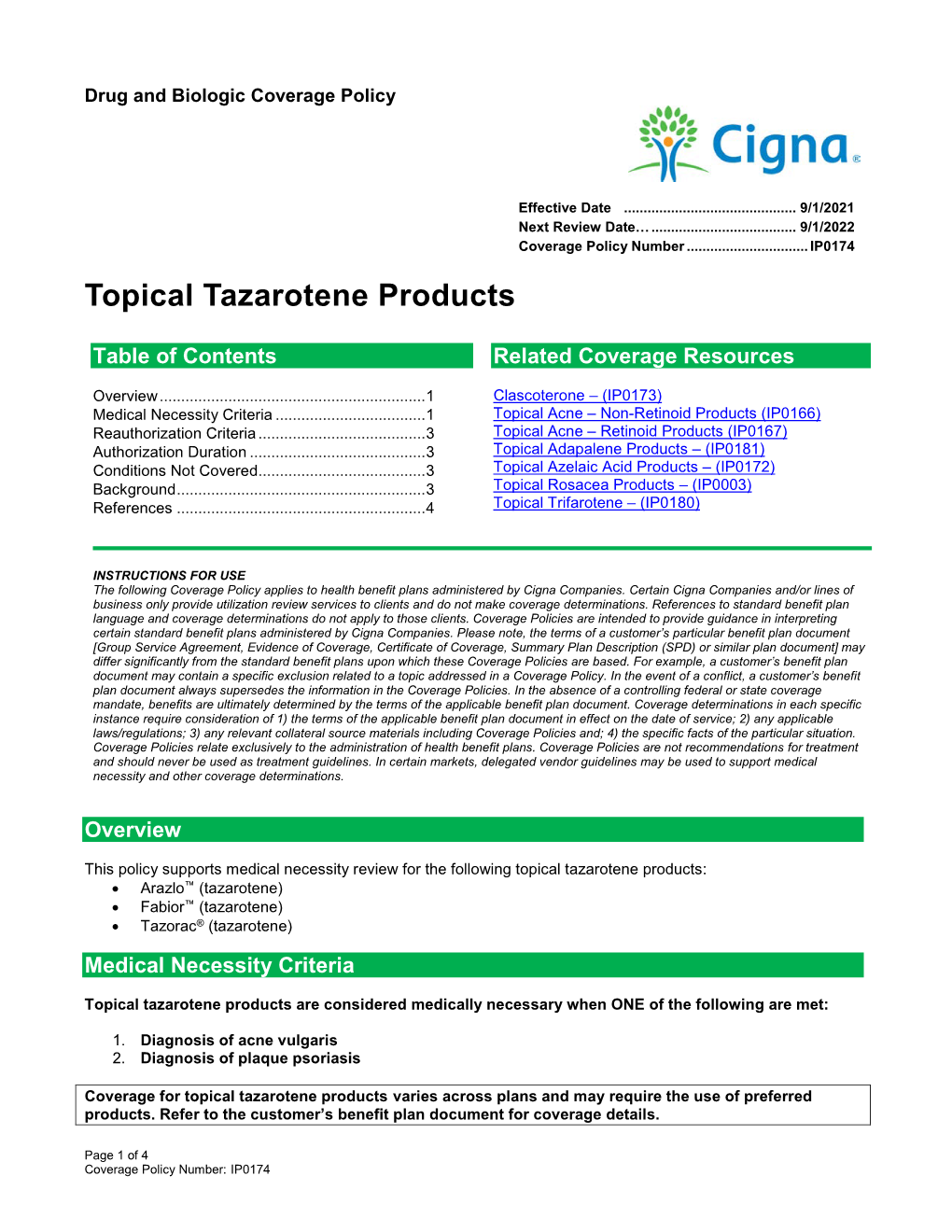 Topical Tazarotene Products