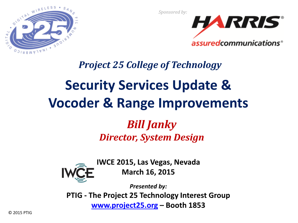 IWCE 2015 PTIG-P25 Foundations Part 2