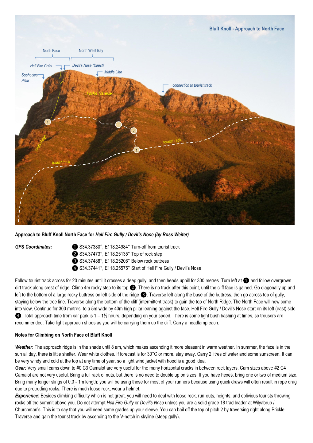 Approach to Bluff Knoll North Face for Hell Fire Gully / Devil's Nose